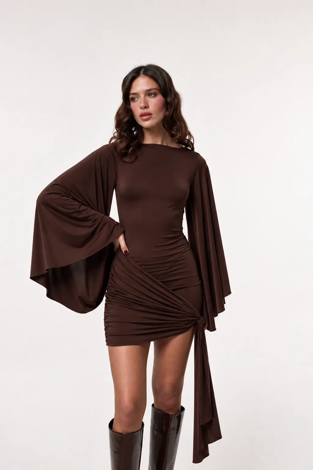 Alessia Dress - Acı Kahve