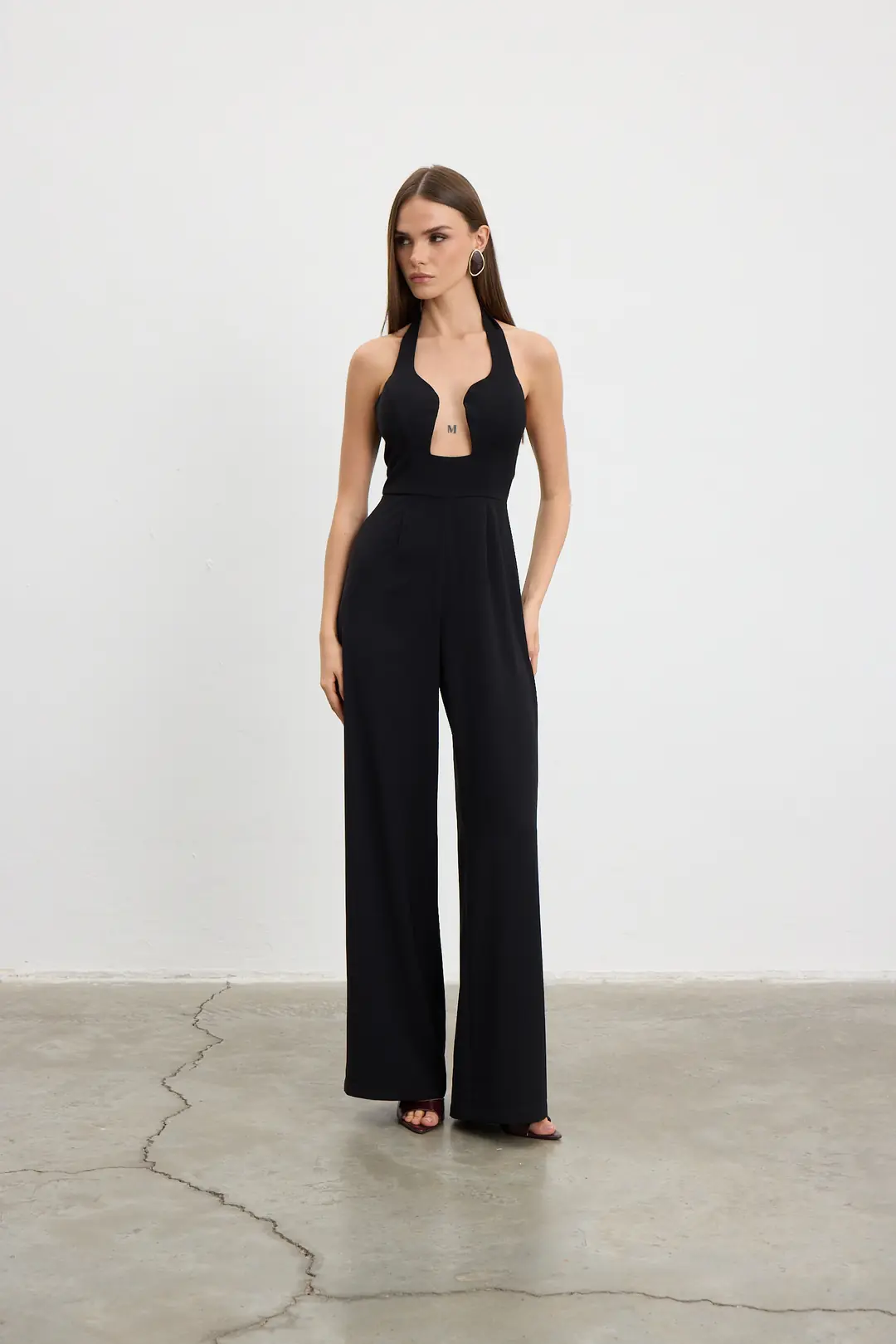 Cut Out Jumpsuit - Siyah